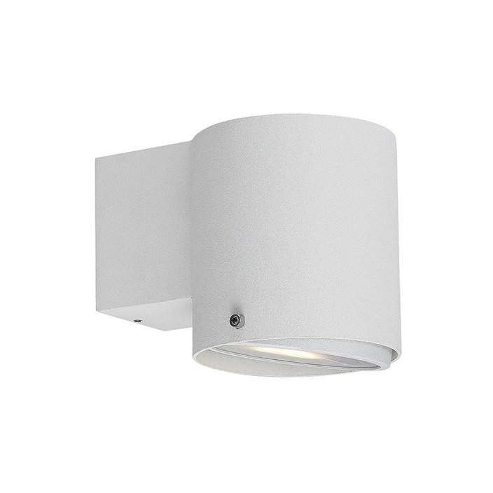 Jednoduché nástěnné svítidlo Nordlux IP S5 s nastavitelným sklonem vhodné do koupelny (bílá)