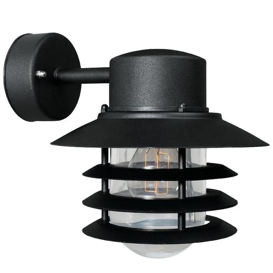 Krásné venkovní nástěnné svítidlo s hlavou lampy směřujícím dolů ve funkčním designu ve dvou barevných variantách 