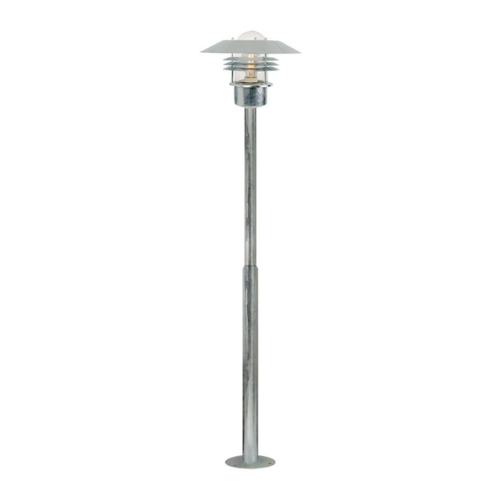 Krásná zahradní lampa s nastavitelnou délkou až dva metry ve funkčním klasickém designu a odolném galvanizovaném provedení (galvanizovaná ocel(rozbaleno))