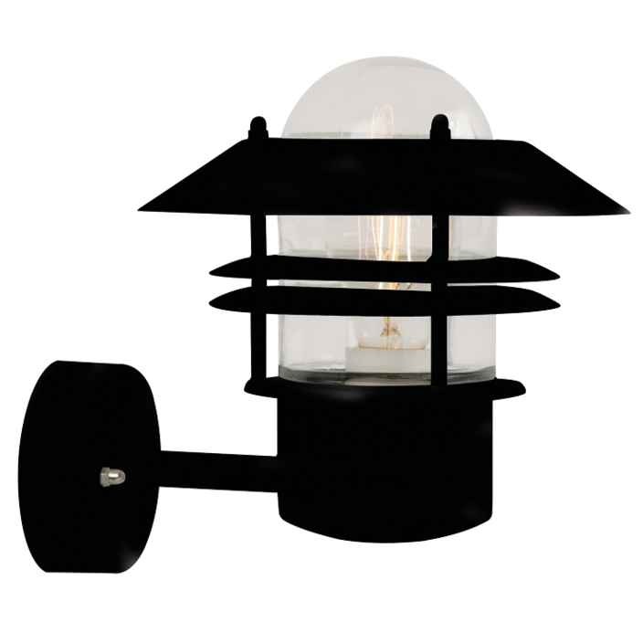 Krásné a elegantní venkovní nástěnné svítidlo v klasickém funkčním designu ve čtyřech provedeních s úpravou odolnou proti klimatickým podmínkám (černá)