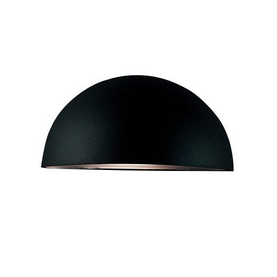 Krásné venkovní nástěnné svítidlo v klasickém nadčasovém designu s nerozbitným polykarbonátovým stínidlem v pěti barevných provedeních (černá)