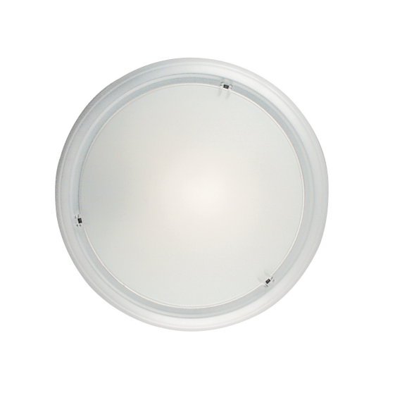 Nástěnné/stropní svítidlo Frisbee se skleněným stínítkem