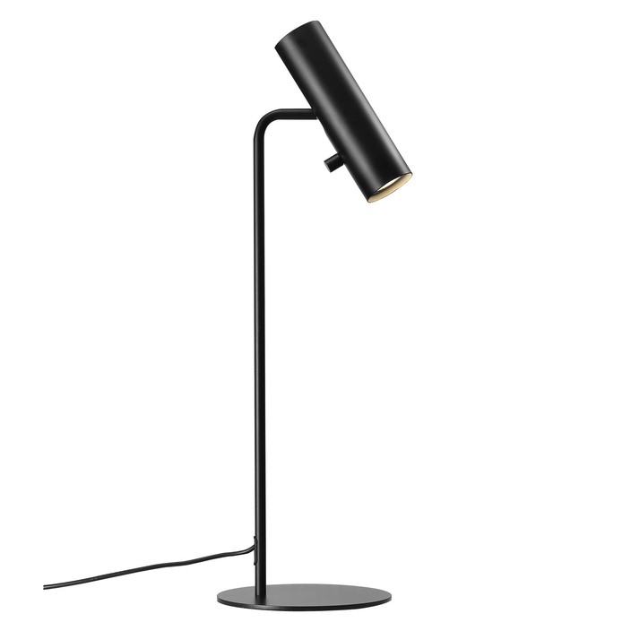 Minimalistická stolní lampa Nordlux Mib 6 s úzkou nastavitelnou hlavou ve třech barevných provedeních (černá)