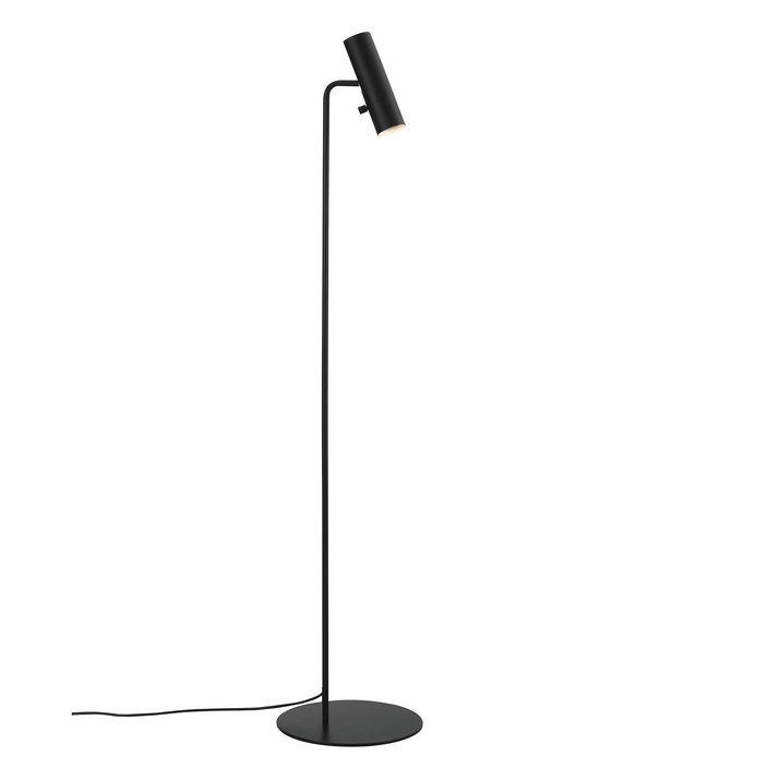 Minimalistická stojací lampa Mib 6 s úzkou nastavitelnou hlavou ve třech barevných provedeních (černá)