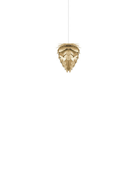 UMAGE Conia Mini - elegantní svítidlo v originálním designu. Lampa ve tvaru borové šišky do ložnice, obývacího pokoje, ale i kavárny. Variabilní - závěsná nebo stojací (stínidlo pohyblivé v rozsahu 180°)