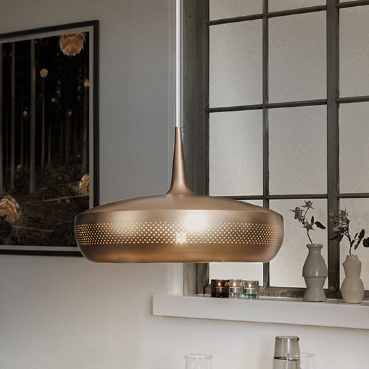 UMAGE Clava Dine - lampa z leštěného hliníku v moderním severském stylu 