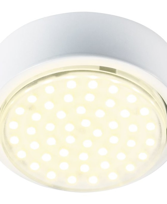 Bílé bodové LED svítidlo Nordlux Geyer ve stylovém designu vhodné k osvětlení skříní