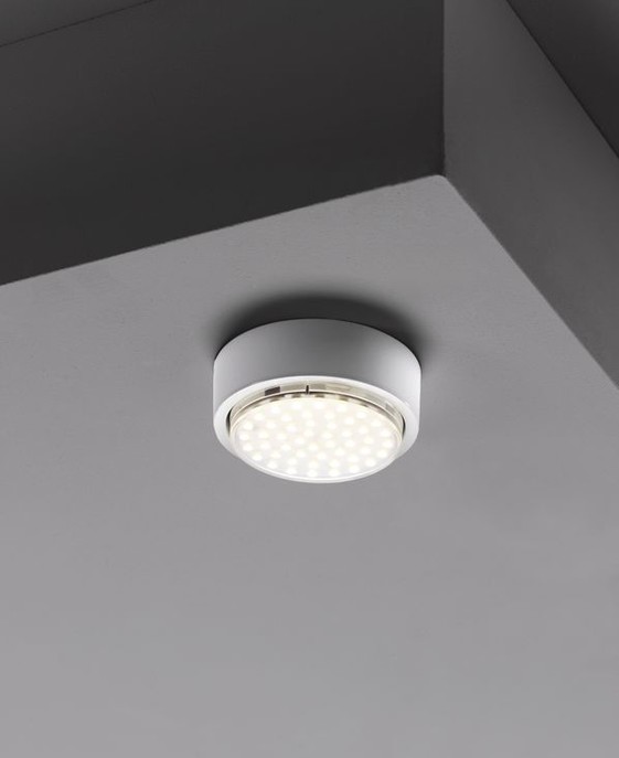 Bílé bodové LED svítidlo Nordlux Geyer ve stylovém designu vhodné k osvětlení skříní