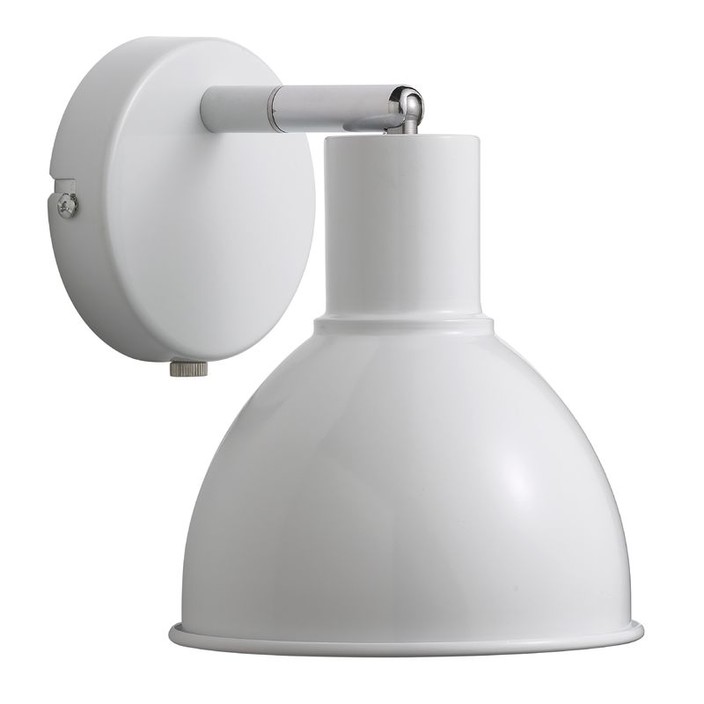 Retro kovová nástěnná lampa Nordlux Pop v šesti provedeních v pastelových barvách (bílá)