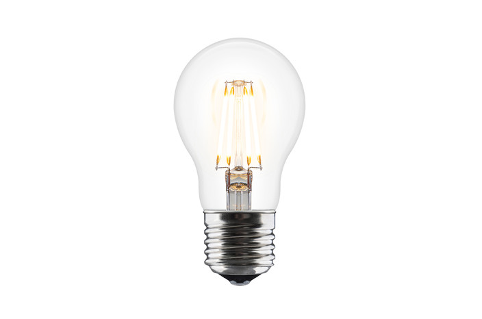 6W LED žárovka UMAGE Idea o průměru 6 cm, vhodná pro svítidla se závitem E27 nejen značky UMAGE. (čirá)