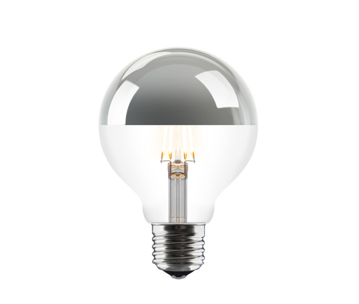 6W LED žárovka UMAGE Idea o průměru 8 cm, vhodná pro svítidla se závitem E27 nejen značky UMAGE.  (kouřové sklo)