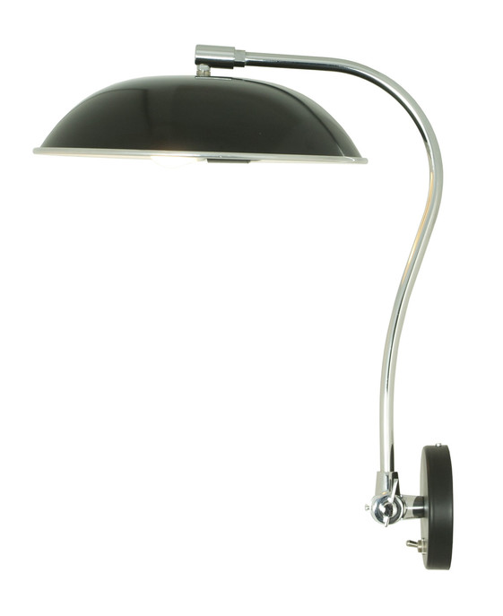 Stylová nástěnná lampa Hugo od Original BTC s hliníkovým stínítkem na pohyblivém ocelovém rameni