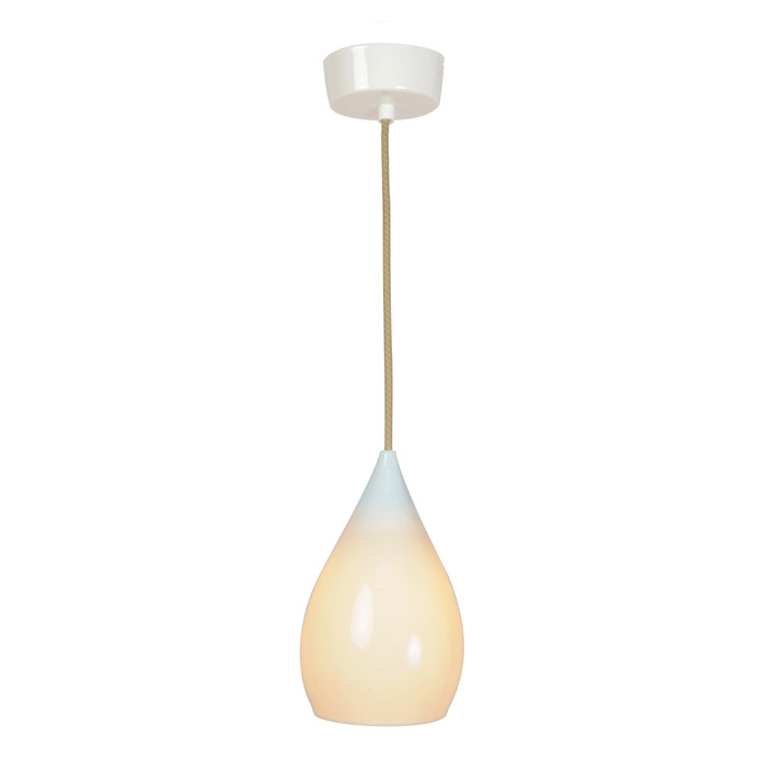 Elegantní závěsná světla Drop od Original BTC, z bílého porcelánu, v matné nebo lesklé variantě, v několika velikostech a tvarech. (lesklá bílá)