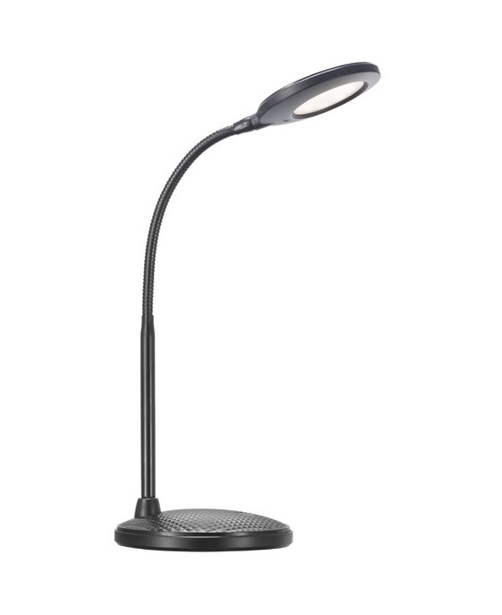 Decentní LED lampička Dove s funkčním designem a flexi ramenem v černém provedení