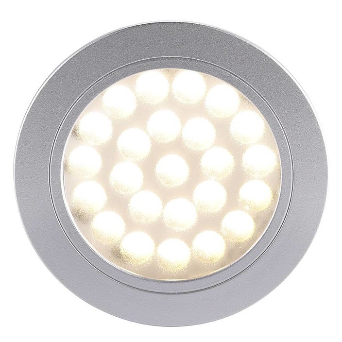 Set tří moderních bodových LED svítidel Nordlux Cambio s možností zabudování přímo do izolace (hliník)